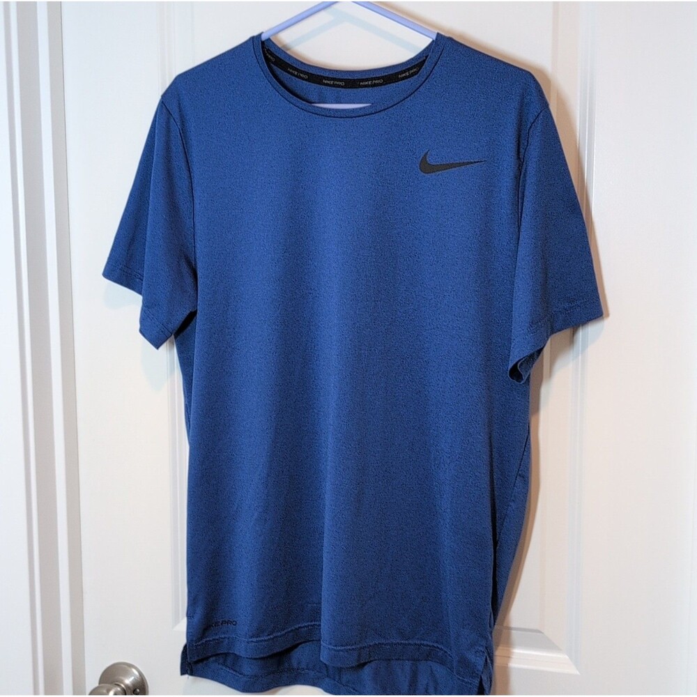Nike Pro Dri-FIT Moisture Wicking Blue T-Shirt Men's Regular Fit Size M
